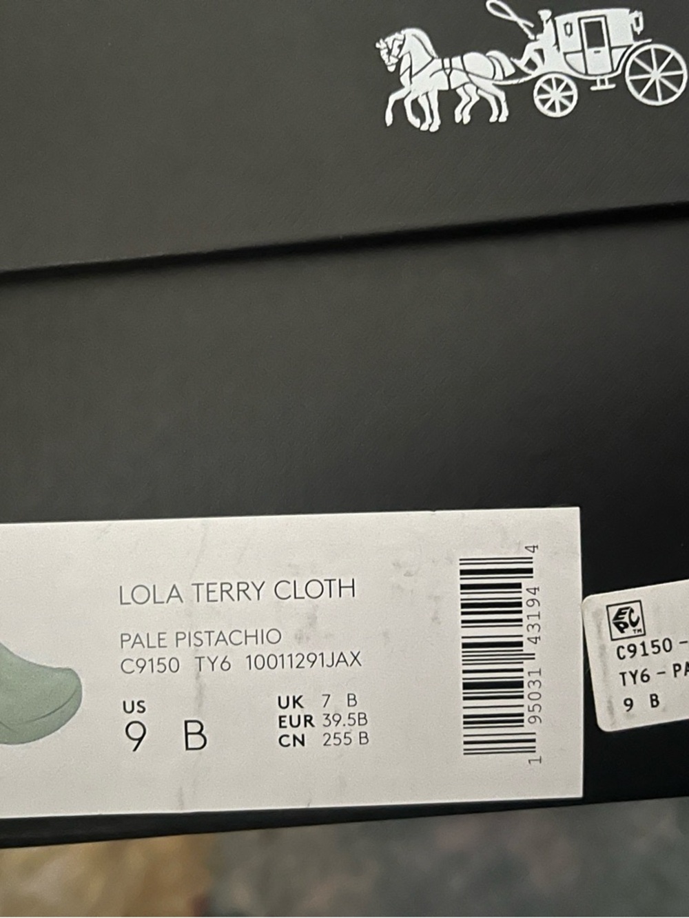 Coach Mint Green Terry Lined Slip-On Clogs - Picture 6 of 6